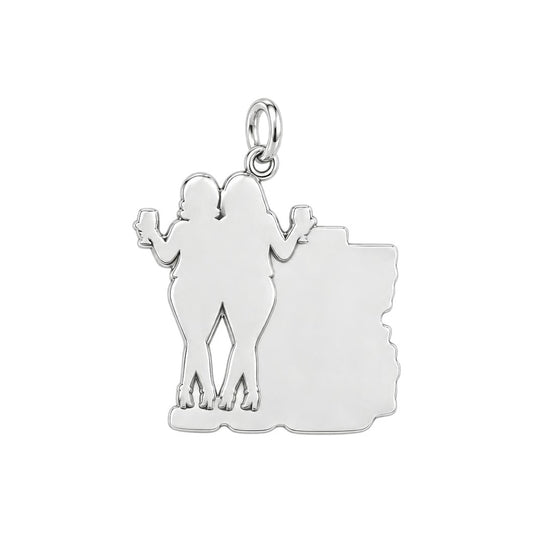Badass Daughter Storm Charm Bracelet – Personalized Daughter Gift – back of the charm, engraving area