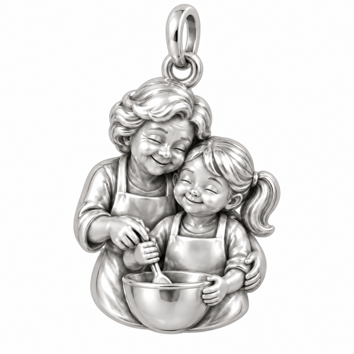 Baking with Grandma Charm — original silver charm