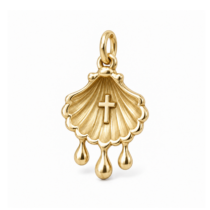 Baptism Shell Charm — Gold | charm-topics-remaining-444-2026-09-14 | topic-075