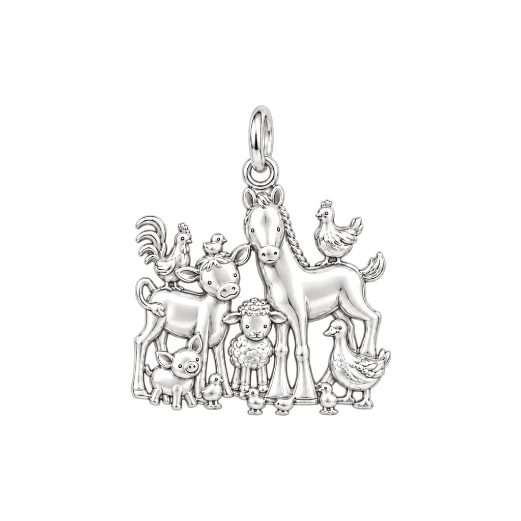 Barnyard Besties Charm and Polyester Cord Bracelet Set