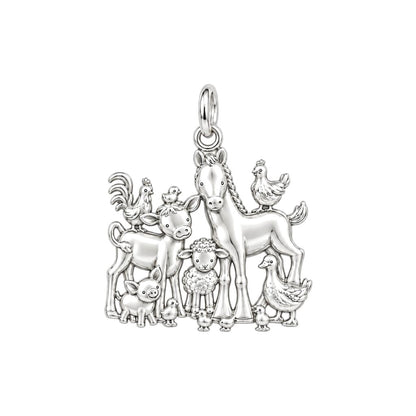 Barnyard Besties Charm and Polyester Cord Bracelet Set