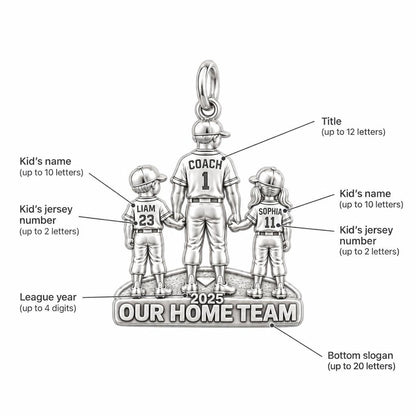 Baseball Dream Team Charm Bracelet – Personalized Dad Gift – personalization guide