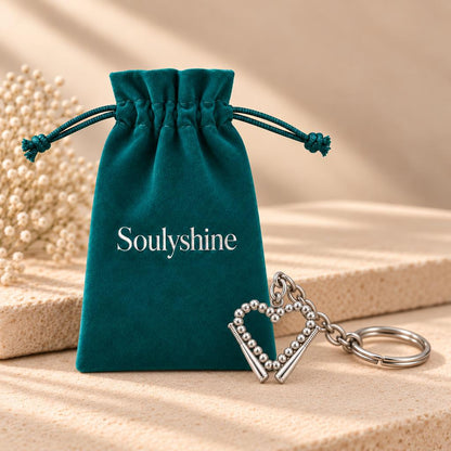 Baseball Heart and Bats Charm Keychain – Soulyshine velvet gift pouch