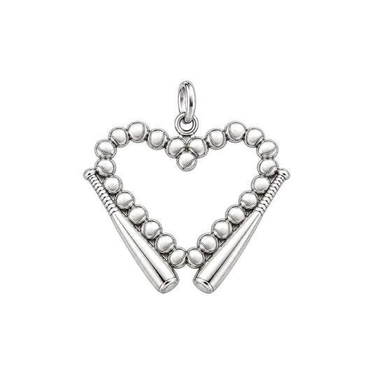 Baseball Heart Charm Bracelet – Personalized Baseball Mom Gift – back of the charm, engraving area