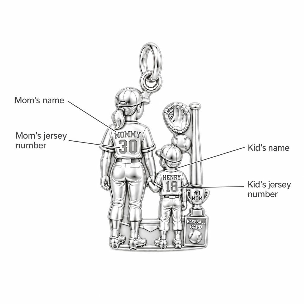 Baseball Mom and Me Charm Bracelet – Personalized Mom Gift – personalization guide