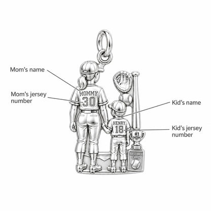 Baseball Mom and Me Charm Bracelet – Personalized Mom Gift – personalization guide