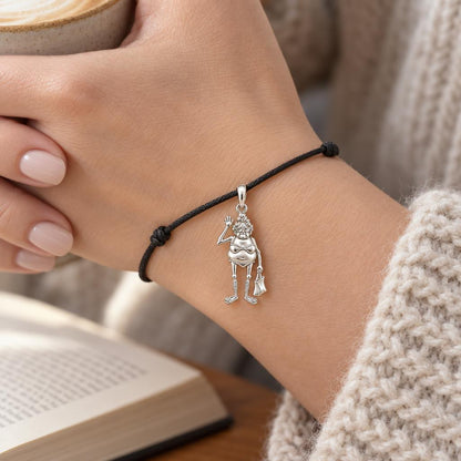 Beach Day Granny Charm and Polyester Cord Bracelet Set