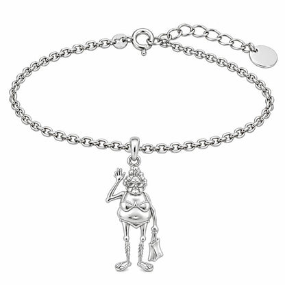 Beach Day Granny Charm Bracelet Set – silver, front view