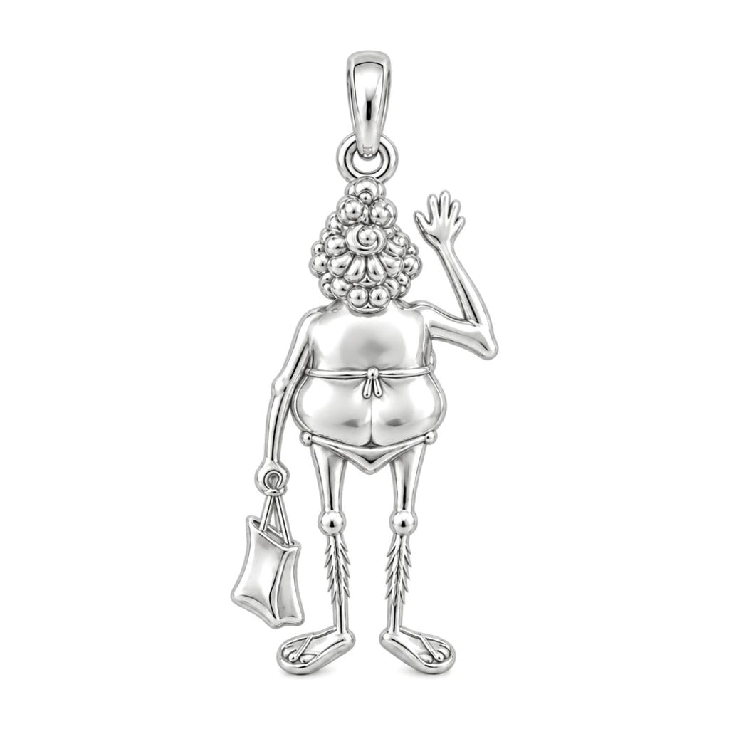 Beach Day Granny Charm Bracelet Set – back of the charm, engraving area