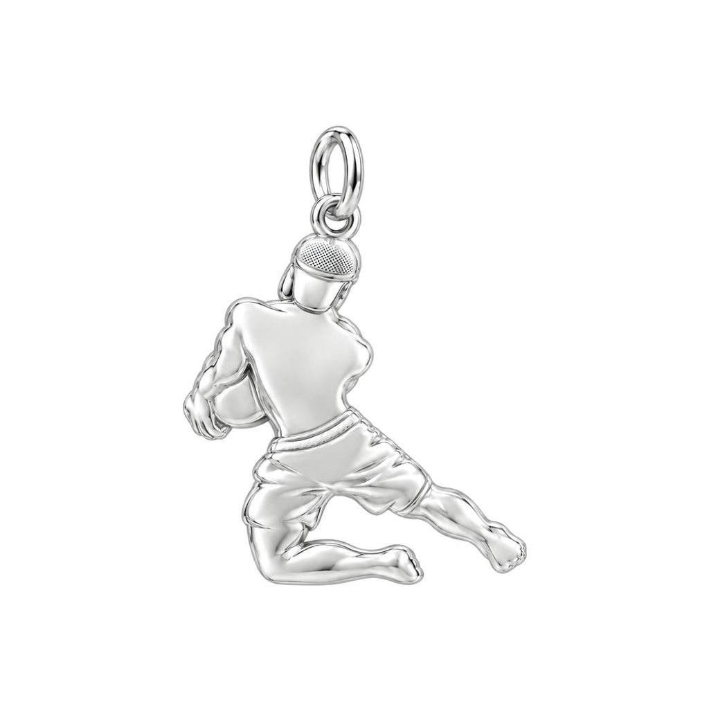 Beach Volleyball Pro Charm Bracelet – Personalized Athlete Gift – back of the charm, engraving area