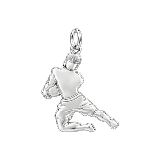 Beach Volleyball Pro Charm Bracelet – Personalized Athlete Gift – back of the charm, engraving area