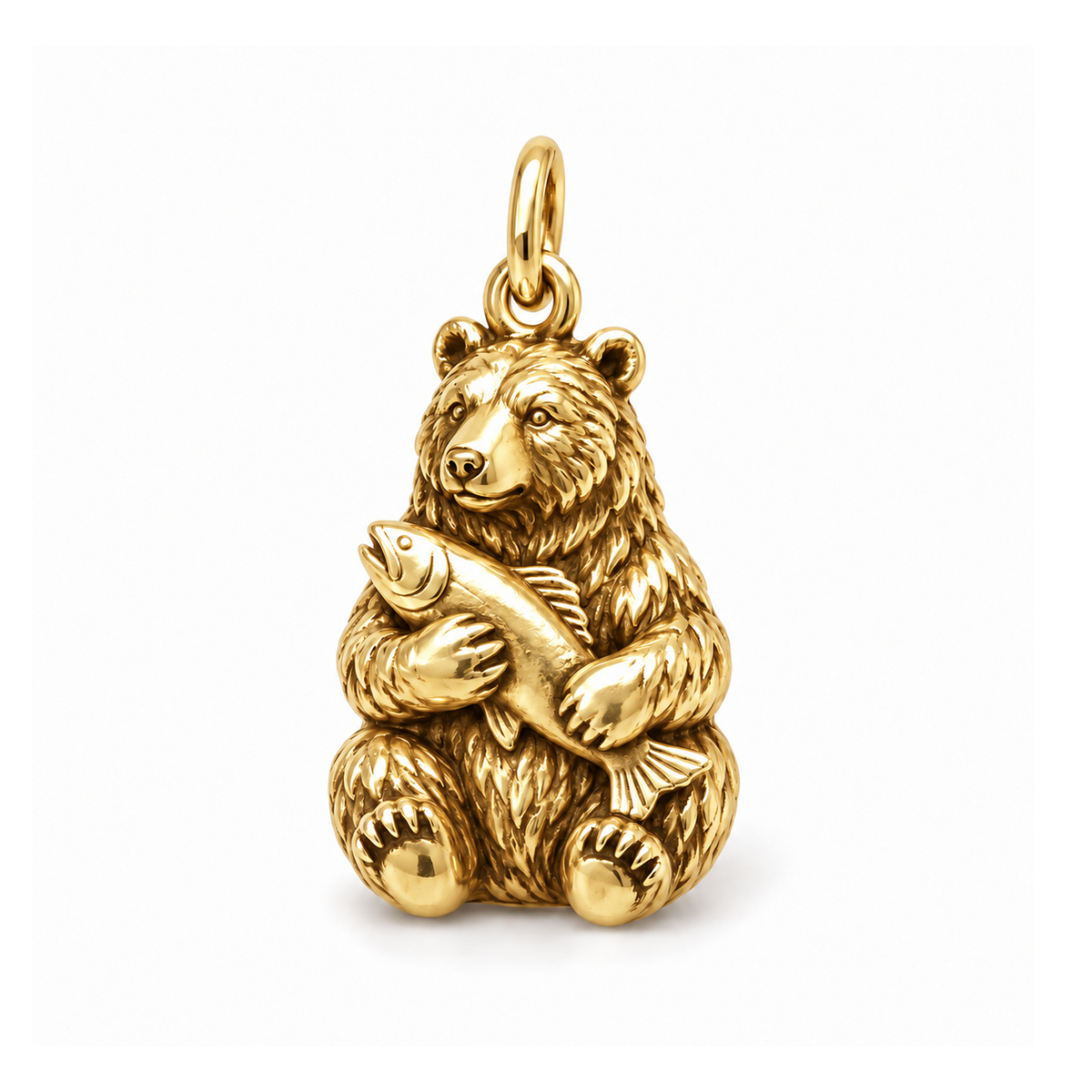 Bear's Big Catch Charm — Gold | charm-topics-remaining-444-2026-09-14 | topic-123