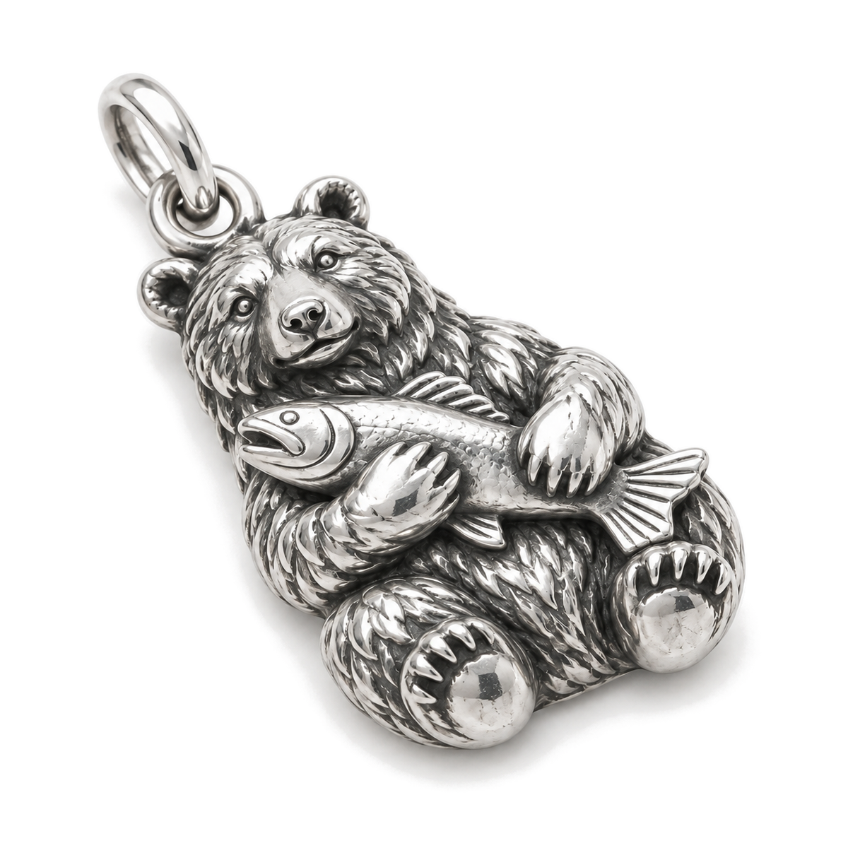 Bear's Big Catch Charm — Silver Super Macro | charm-topics-remaining-444-2026-09-14 | topic-123