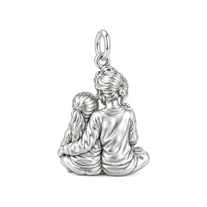 Bedtime Story Reading Charm Bracelet – Personalized Mom Gift – back of the charm, engraving area