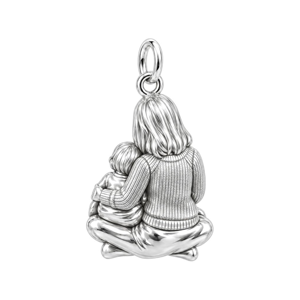 Bedtime Story Together Charm Bracelet – Personalized Nana Gift – back of the charm, engraving area