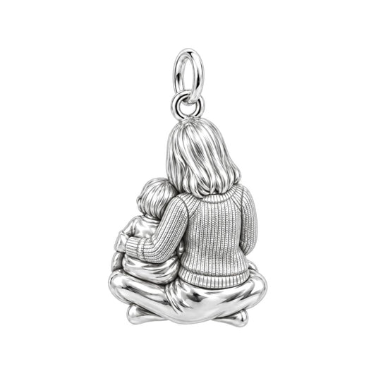 Bedtime Story Together Charm Bracelet – Personalized Nana Gift – back of the charm, engraving area