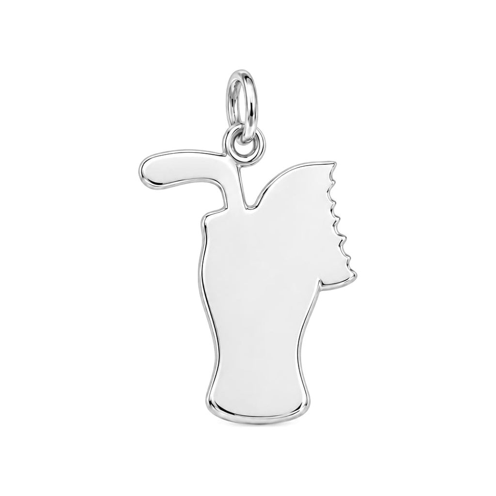 Beer Hockey Pint Charm Bracelet – Personalized Athlete Gift – back of the charm, engraving area