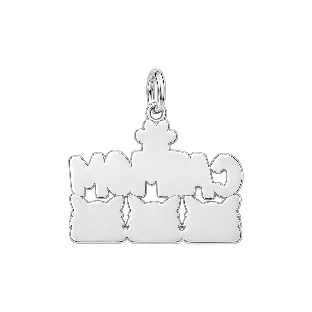 Beloved Cat Mom Charm Bracelet – Personalized Cat Mom Gift – back of the charm, engraving area