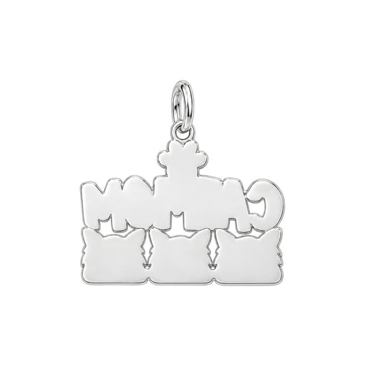 Beloved Cat Mom Charm Bracelet – Personalized Cat Mom Gift – back of the charm, engraving area