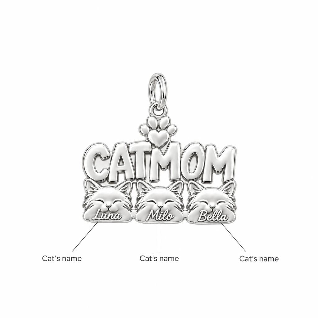 Beloved Cat Mom Charm Bracelet – Personalized Cat Mom Gift – personalization guide