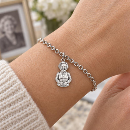 Beloved Matriarch Portrait Charm Bracelet Set – worn / in use