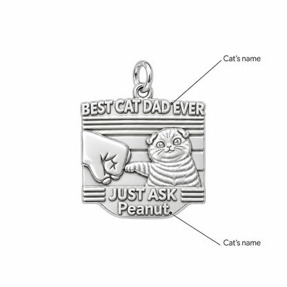 Best Cat Dad Fist Bump Charm Bracelet – Personalized Dad Gift – personalization guide