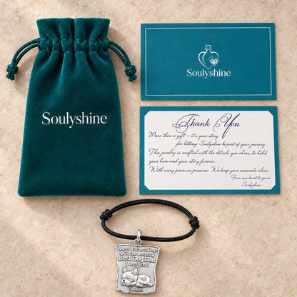 Best Dog Dad Charm Bracelet – Personalized Dog Dad Gift – Soulyshine velvet pouch and gift card