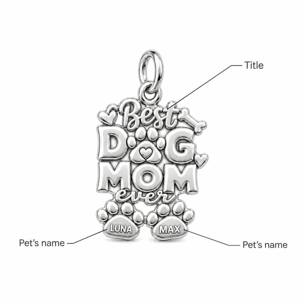 Best Dog Mom Ever Charm Bracelet – Personalized Dog Mom Gift – personalization guide