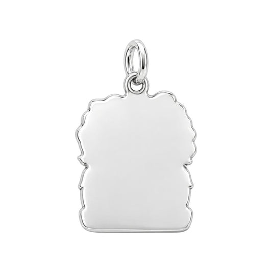Best Friends Portrait Charm Bracelet – Personalized Bestie Gift – back of the charm, engraving area