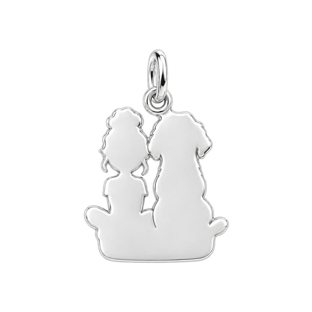 Best Friends Side by Side Charm and Polyester Cord Bracelet Set