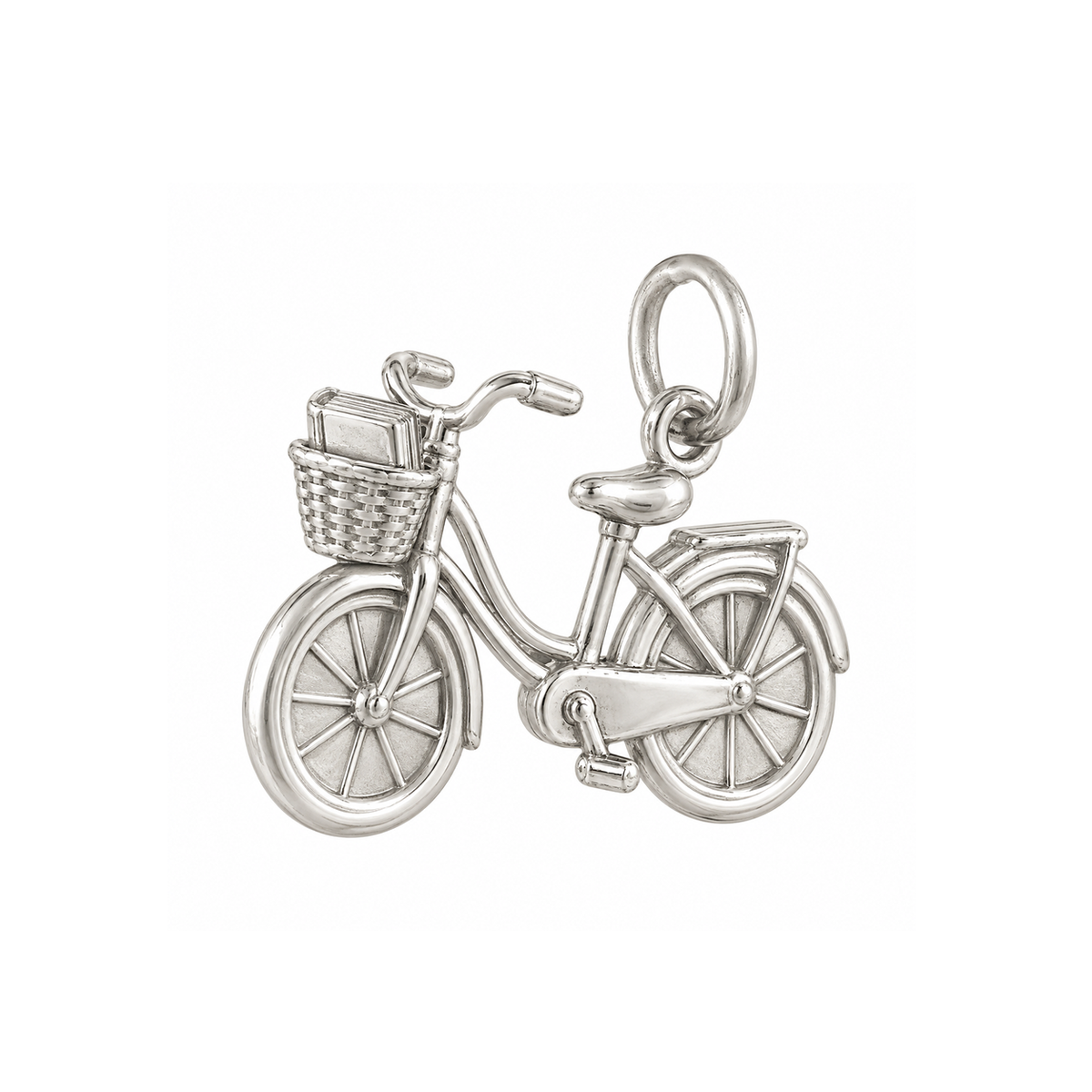 Bicycle with Basket Charm — Silver — 50-works-silver-20260916-188