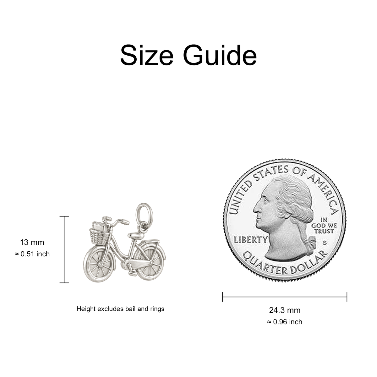 Bicycle with Basket Charm — Size Guide — 13 mm body excluding bail and rings — 50-works-silver-20260916-188