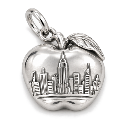 Big Apple Skyline Charm — Silver Super Macro | charm-topics-remaining-444-2026-09-14 | topic-320