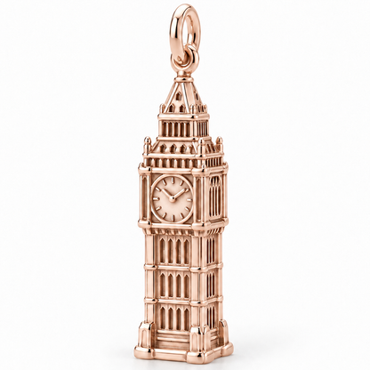 Big Ben Clock Tower Charm — Rose Gold | charm-topics-remaining-444-2026-09-14 | topic-096