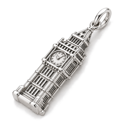 Big Ben Clock Tower Charm — Silver Super Macro | charm-topics-remaining-444-2026-09-14 | topic-096