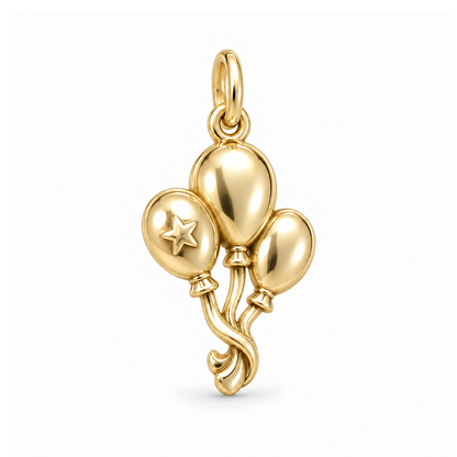 Birthday Wish Balloons Charm — Gold | charm-topics-remaining-444-2026-09-14 | topic-252