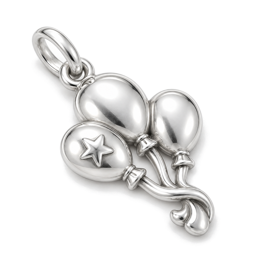 Birthday Wish Balloons Charm — Silver Super Macro | charm-topics-remaining-444-2026-09-14 | topic-252