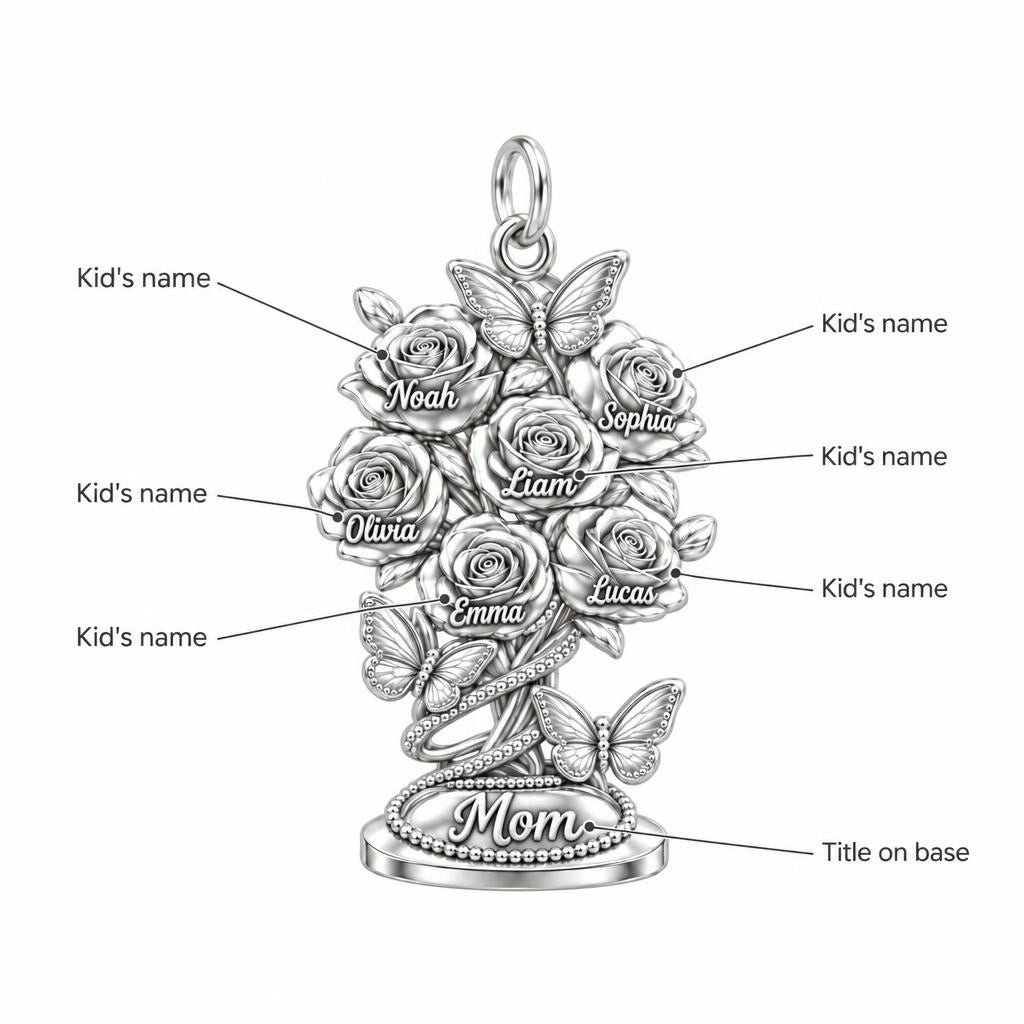Blooming Garden Bouquet Charm Bracelet – Personalized Mom Gift – personalization guide