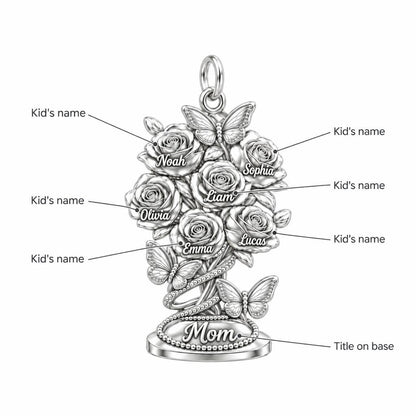 Blooming Garden Bouquet Charm Bracelet – Personalized Mom Gift – personalization guide