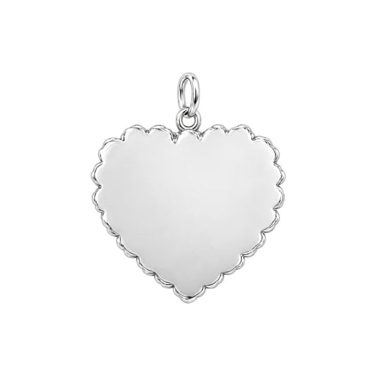 Blooming Generations Heart Charm Bracelet – Personalized Grandma Gift – back of the charm, engraving area