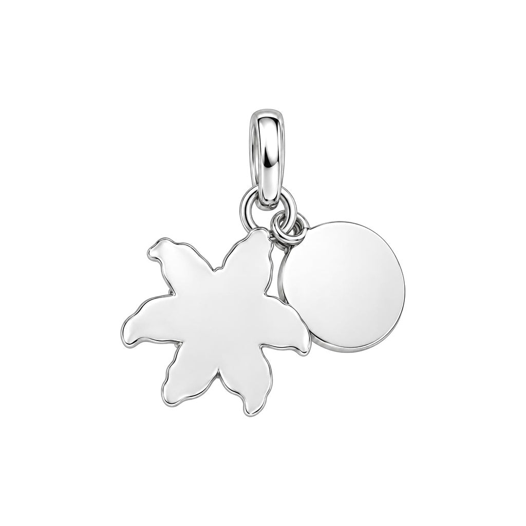 Blooming Lily Charm Bracelet – Personalized Daughter Gift – back of the charm, engraving area