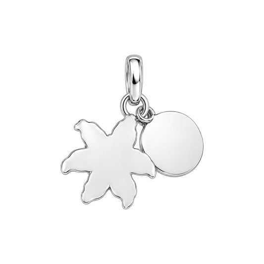 Blooming Lily Charm Bracelet – Personalized Daughter Gift – back of the charm, engraving area