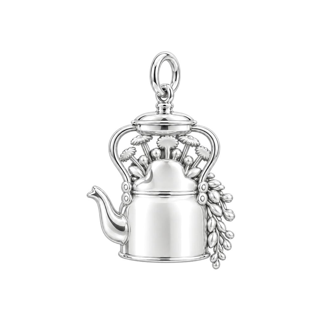 Blooming Teapot Charm Bracelet – Personalized Mom Gift – back of the charm, engraving area