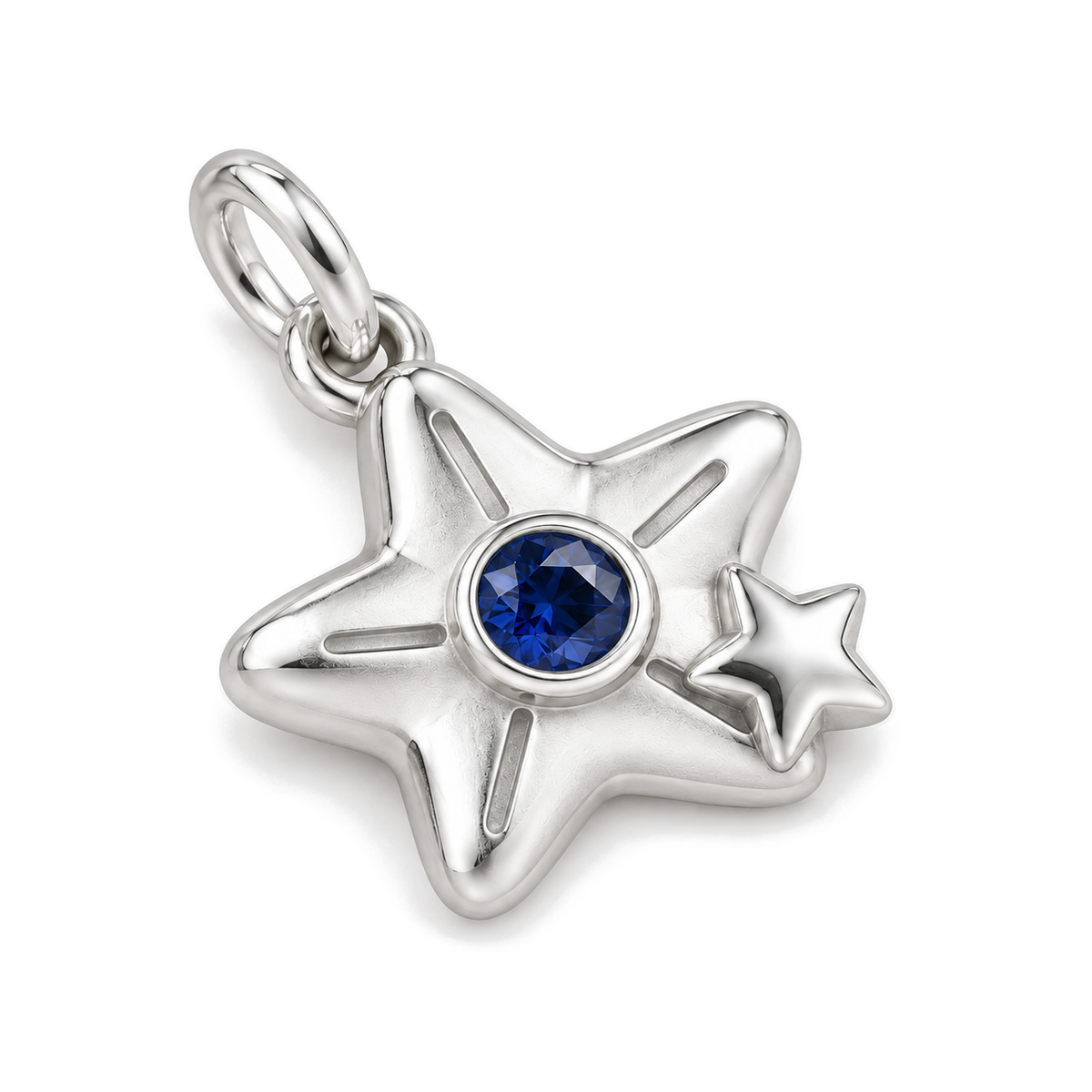 Blue Star Charm — Silver Super Macro | charm-topics-remaining-444-2026-09-14 | topic-090