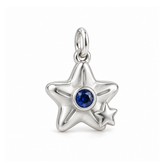 Blue Star Charm — Silver | charm-topics-remaining-444-2026-09-14 | topic-090