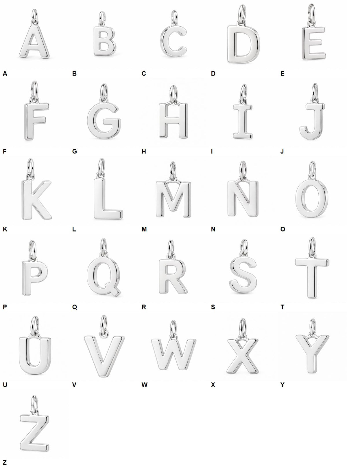Bold Initial Monogram Charm Bracelet – Personalized Mom Gift