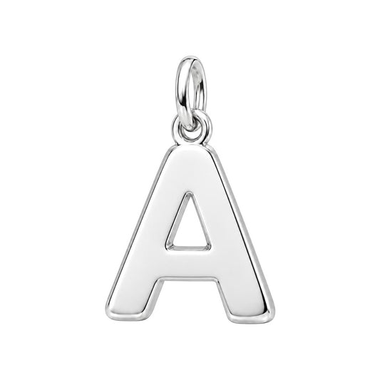 Bold Initial Monogram Charm Bracelet – Personalized Mom Gift – back of the charm, engraving area