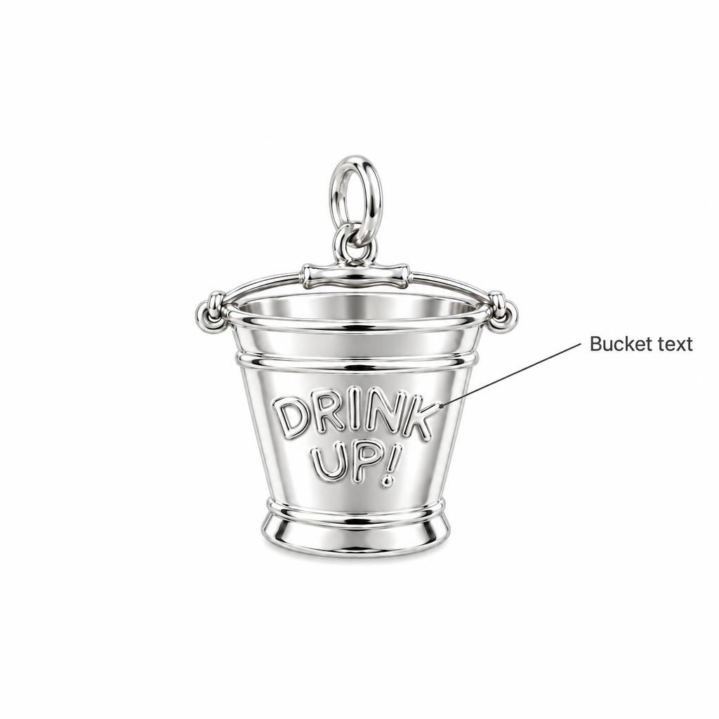 Bold Intentions Bucket Charm Bracelet – Personalized Bestie Gift – personalization guide