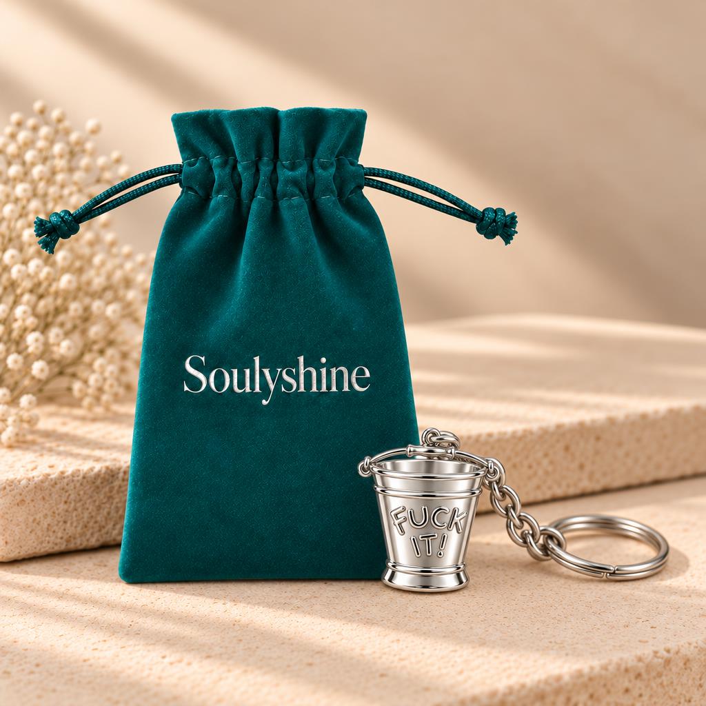 Bold Intentions Bucket Charm Keychain – Soulyshine velvet gift pouch