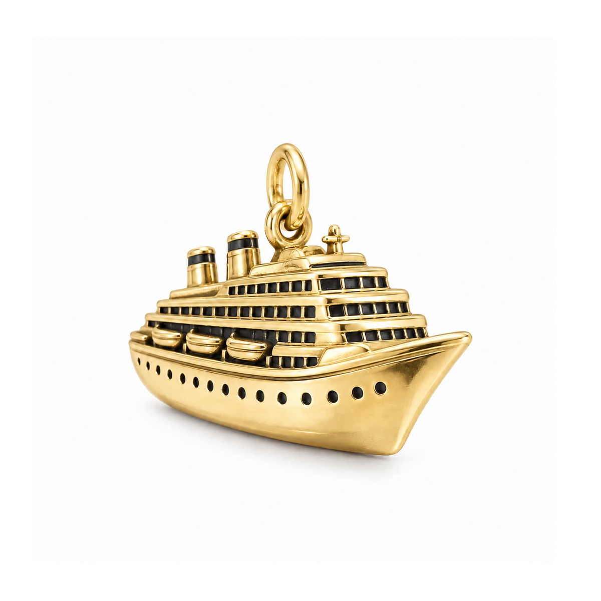 Bon Voyage Cruise Ship Charm — Gold | charm-topics-remaining-444-2026-09-14 | topic-326